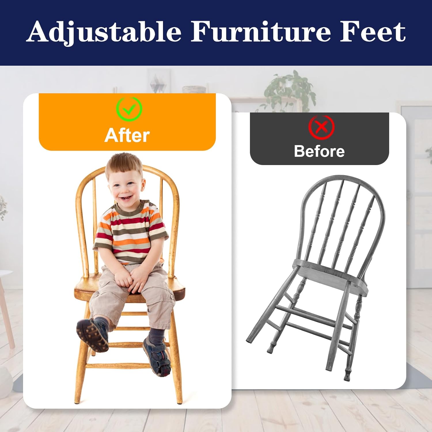 COIDEA Niveladores de patas de muebles de rosca M8, 12 patas ajustables para muebles roscadas, patas niveladoras atornilladas para muebles,