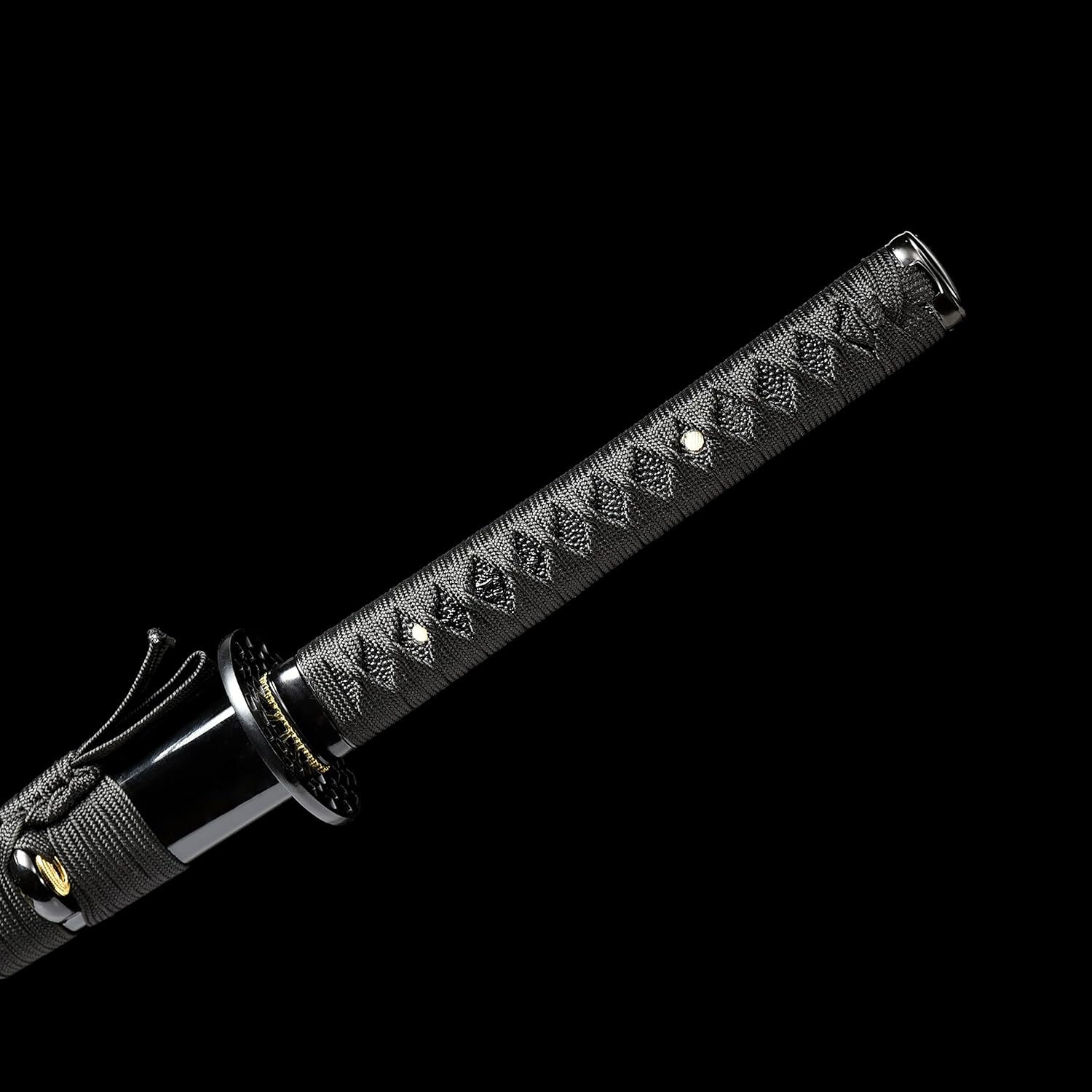 JIHPEN sword, Katana negra, espada samurai de espiga completa, afilada, hoja de acero de resorte con vaina negra, variedad de estilos de 41 pulgadas