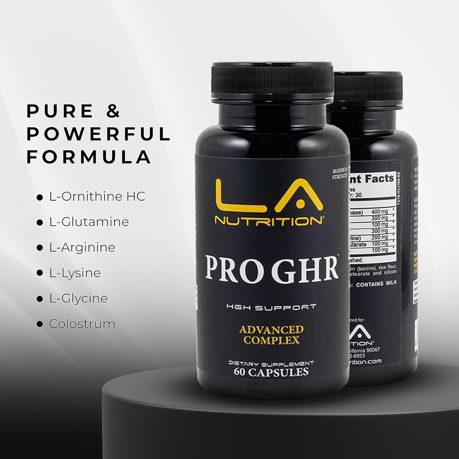 LA Nutrition Suplementos de HGH para hombres y mujeres – Aminoácidos, sueño, salud articular y suplemento de apoyo inmunológico para el rendimiento