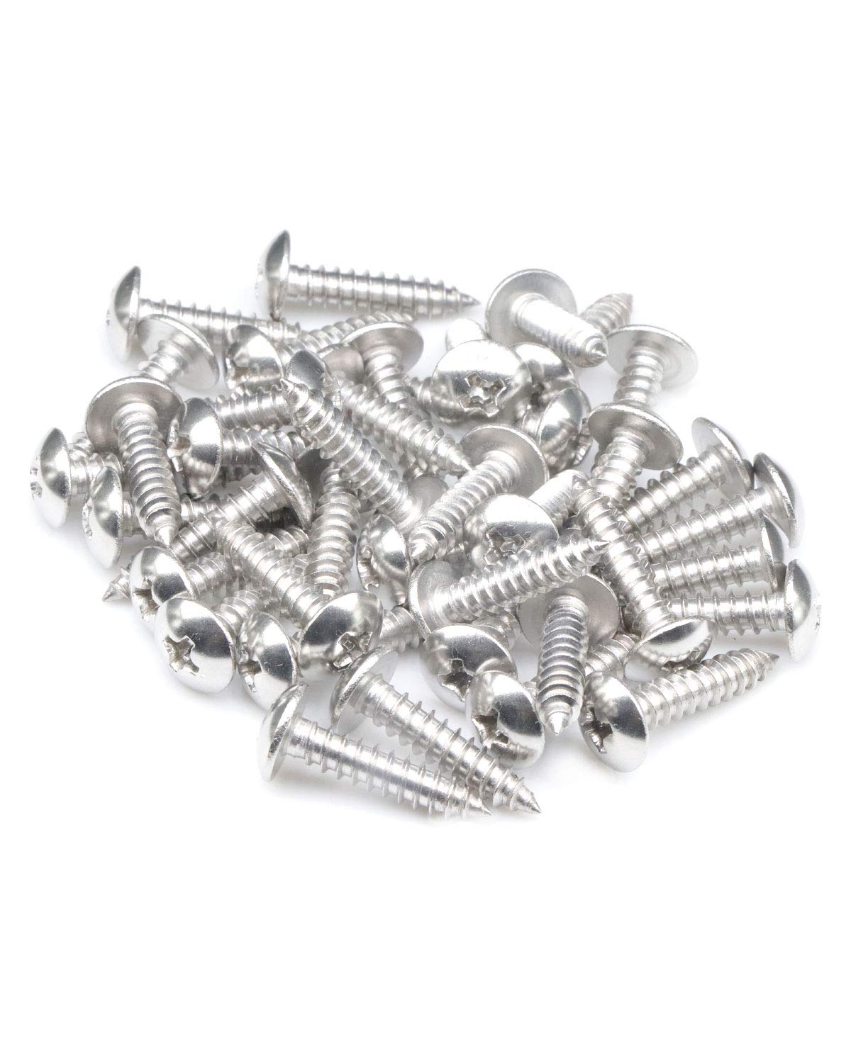 100 tornillos para madera con cabeza Phillips inoxidable 304 de truss #8 x 34 “(20mm)