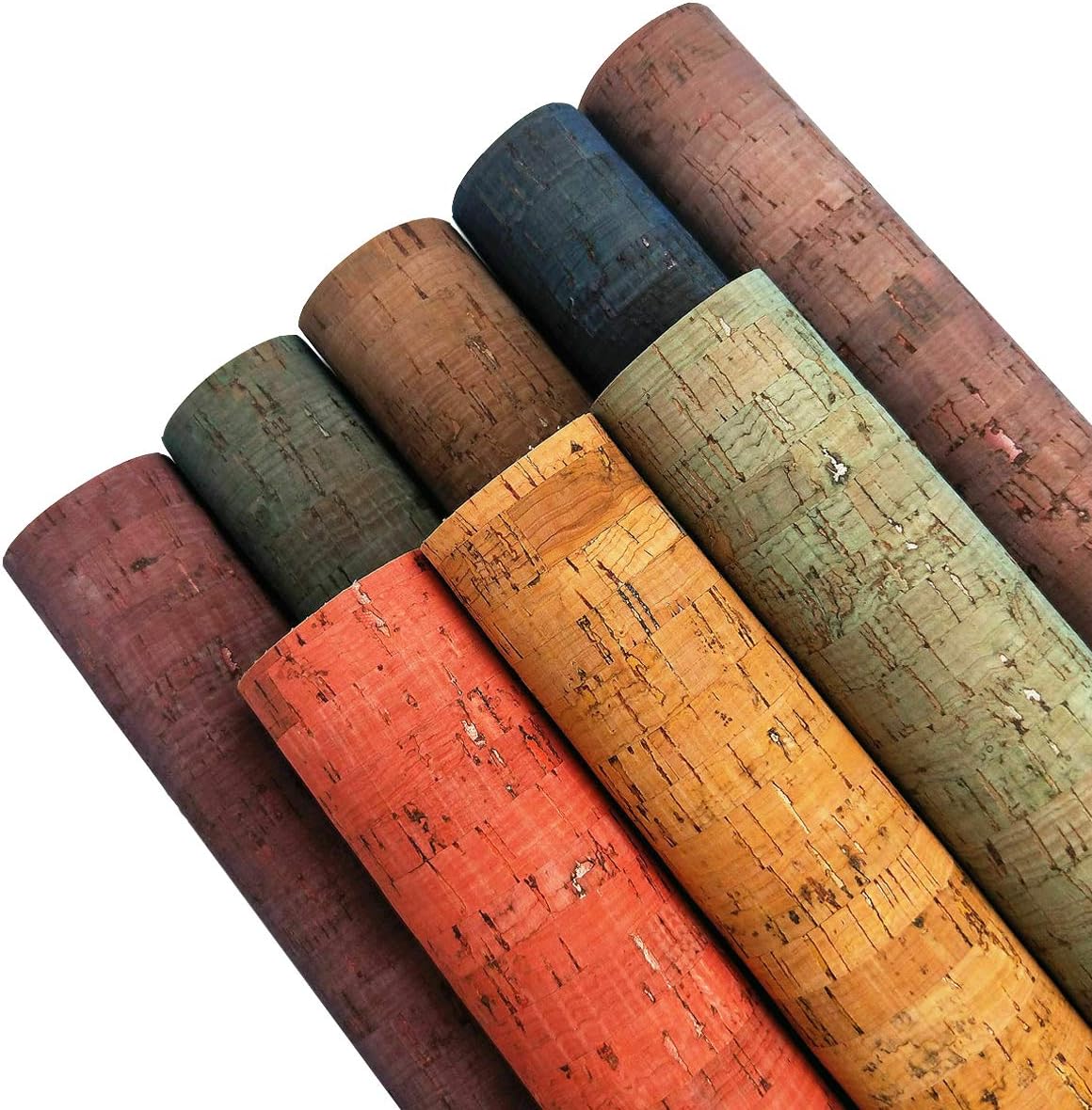 ZAIONE Hojas de cuero sintético de tela de corcho de 8 x 12 pulgadas, patrón A4 para hacer bolsas, manualidades