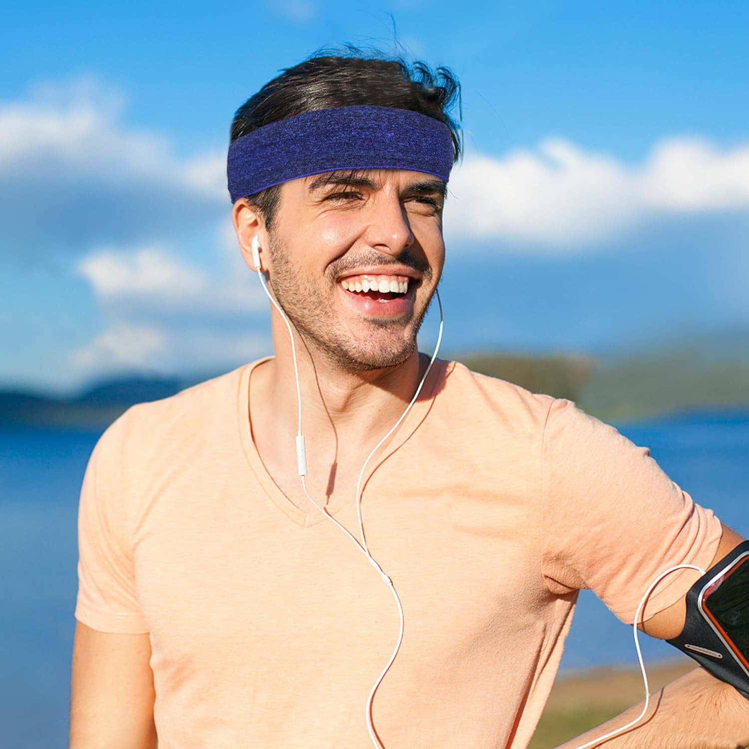 4 diademas para hombres, bandas para el sudor, bandas para el sudor de la cabeza para hombres, diadema deportiva para hombres, diadema deportiva