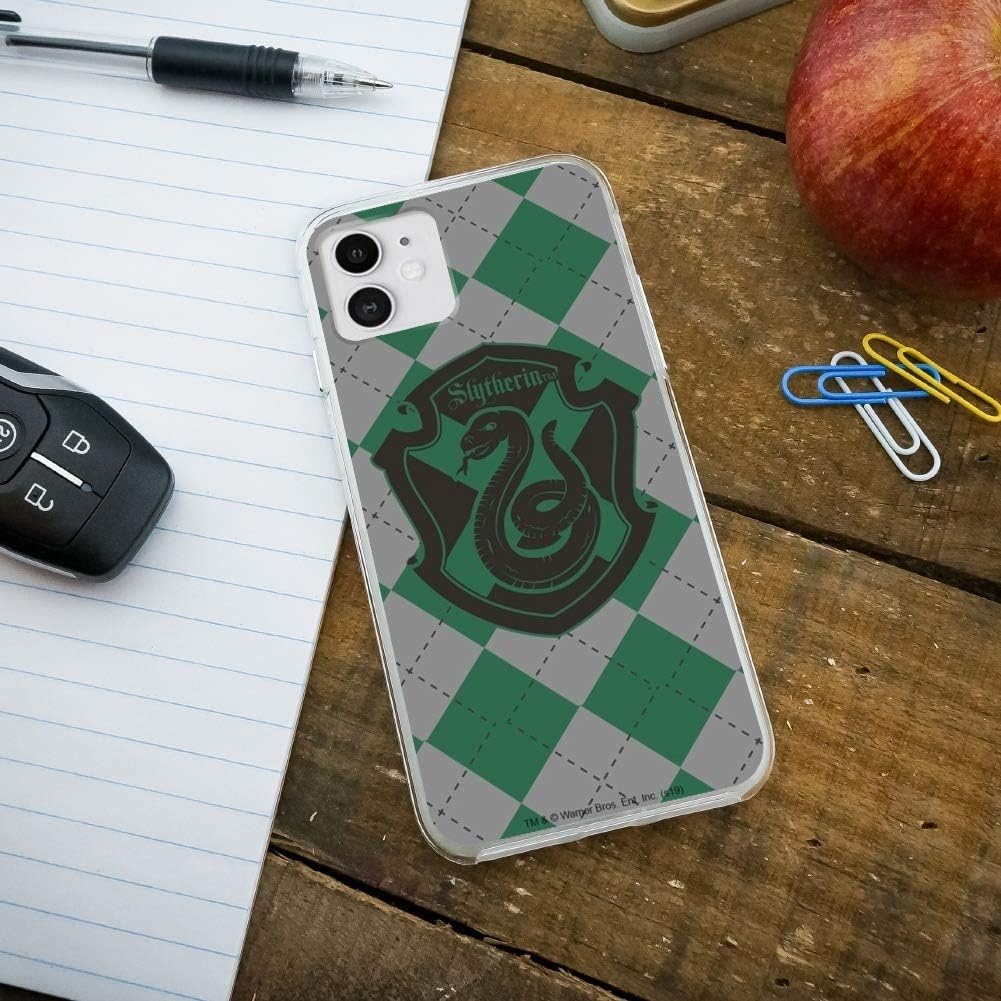 Harry Potter Slytherin Plaid Sigil – Funda protectora de goma híbrida para Apple iPhone 8, 8 Plus, X, 11, 11 Pro, 11 Pro Max