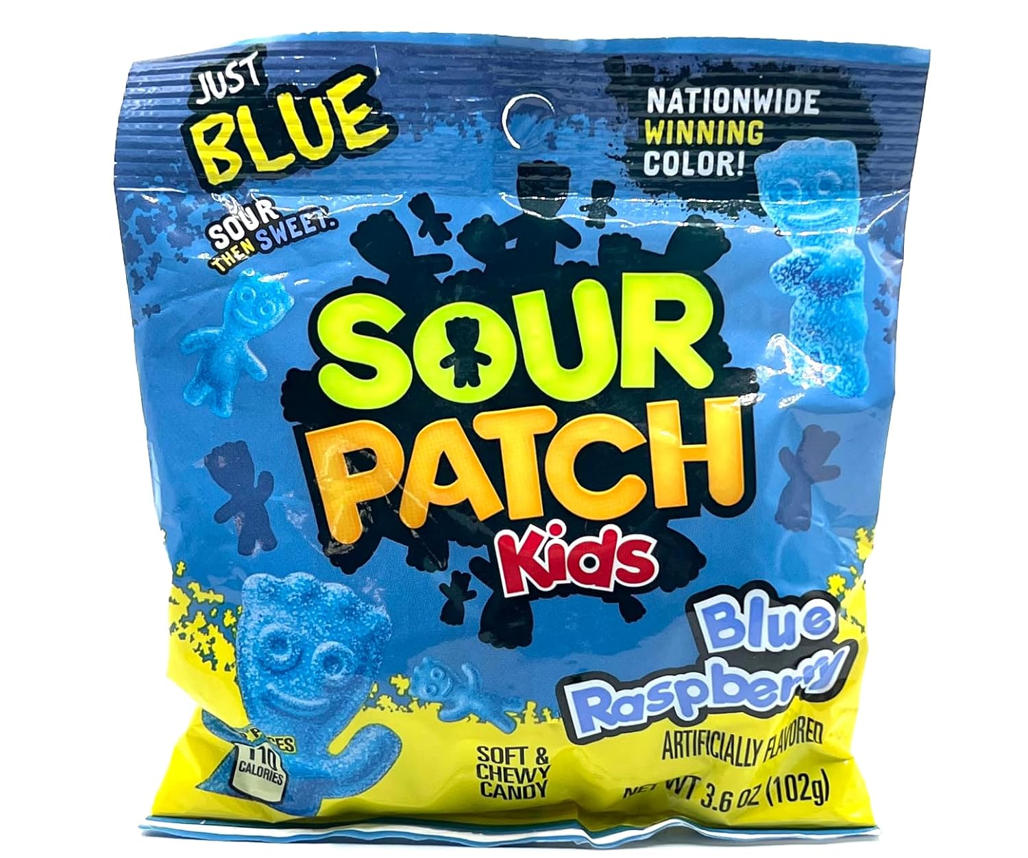 Sour Patch Kids Blue Raspberry Candy, color ganador a nivel nacional