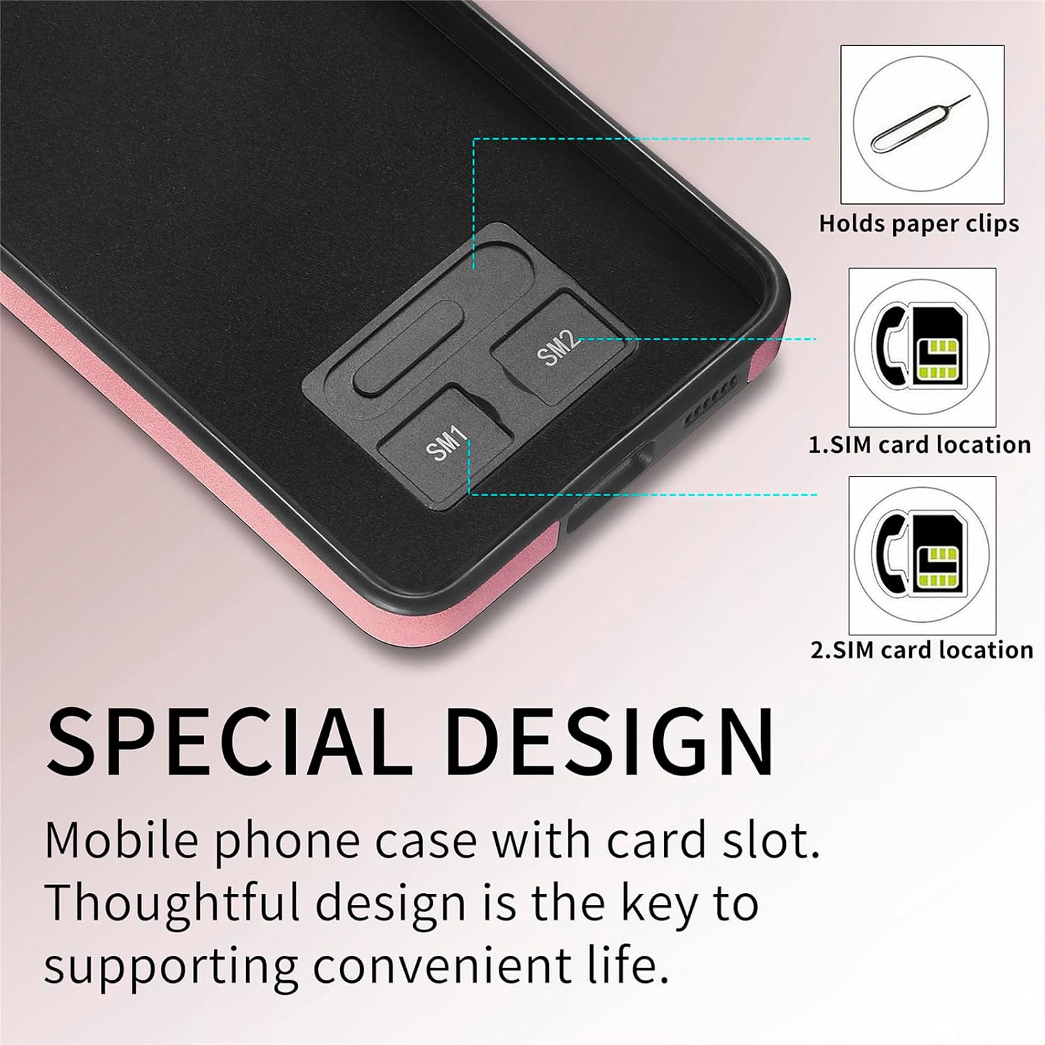Asuwish Funda tipo cartera compatible con Samsung Galaxy A14M14 5G y protector de pantalla de vidrio templado, soporte para tarjetas, soporte