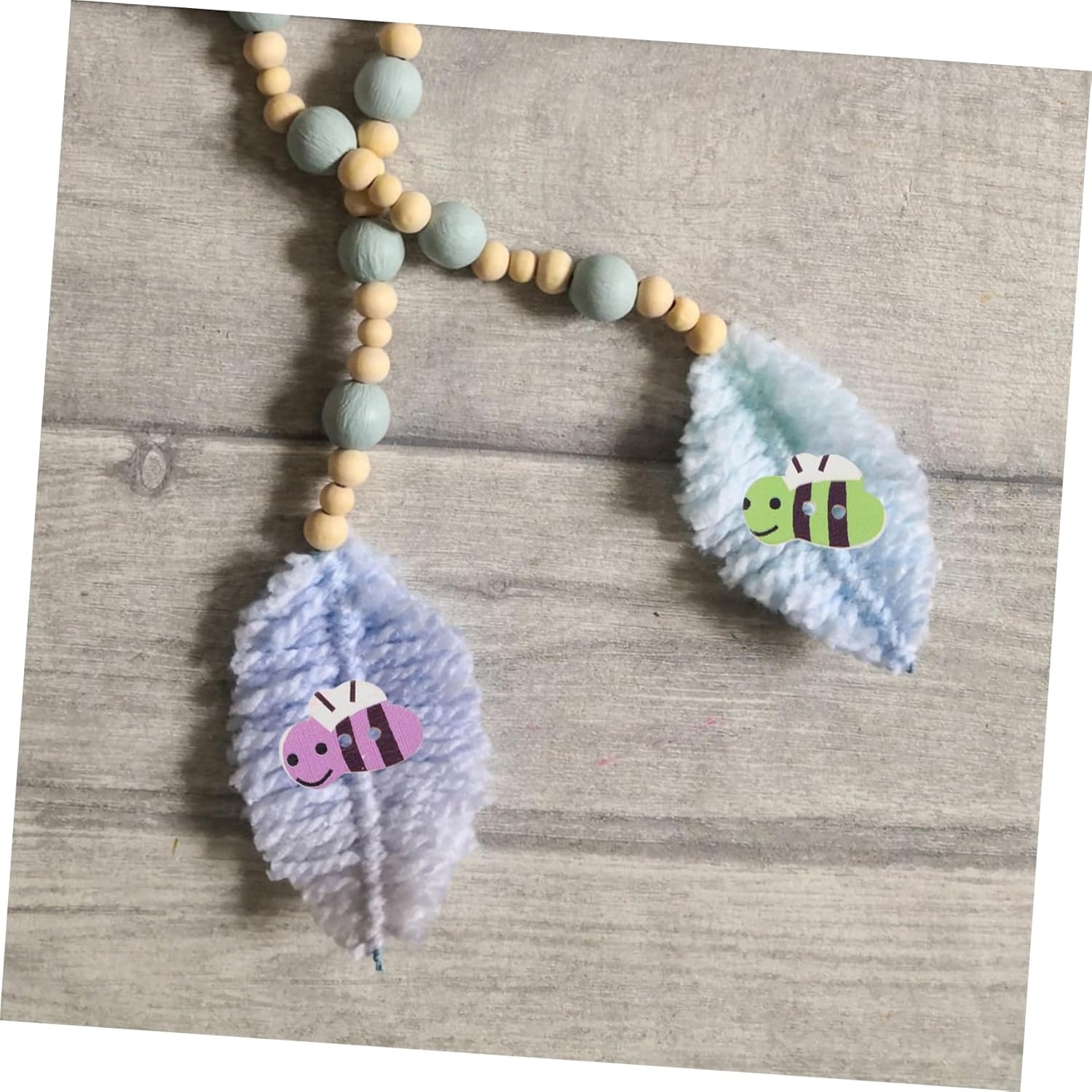 Anneome Botones de mezclilla, 200 botones de madera de abeja, artes y manualidades para apliques, adornos, manualidades de madera para bolsos,