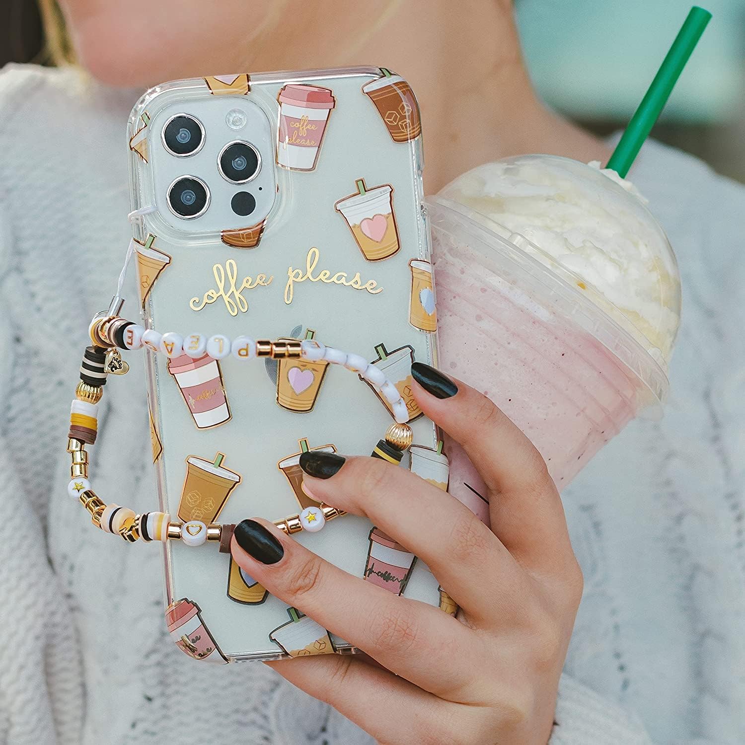 Velvet Caviar Compatible con iPhone 14 PRO Case Coffee probada en caídas de 8 pies, fundas protectoras transparentes para teléfonos