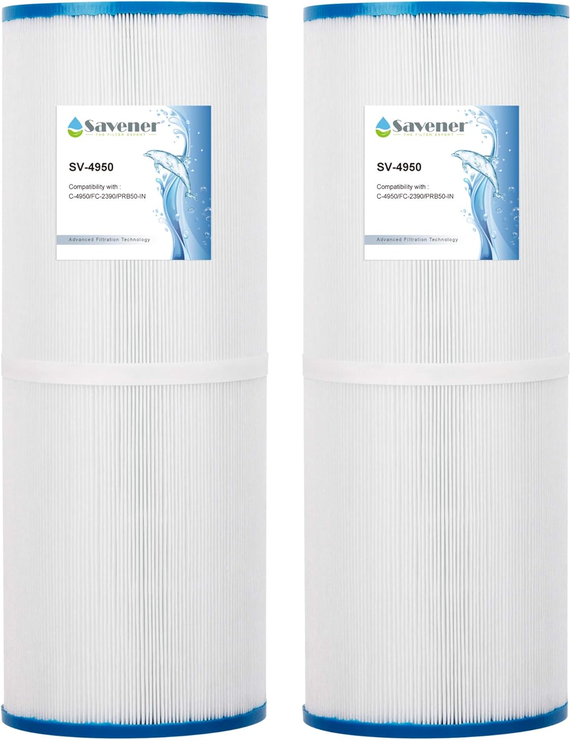 Savener PRB50-In – Cartucho de filtro de spa compatible con Unicel C-4950 50 pies cuadrados Guardian 413-212-02 Filbur Fc-2390 03Fil1600 Darlly