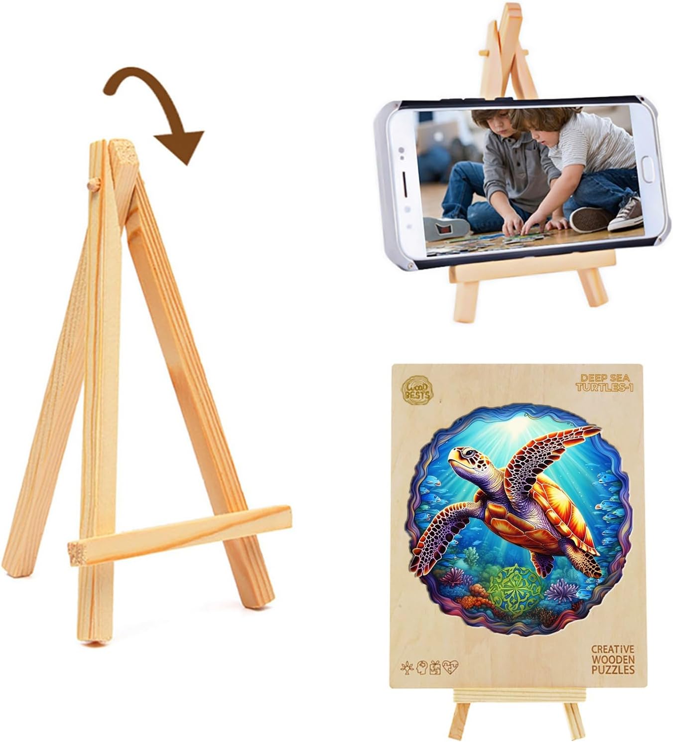 Rompecabezas de madera para adultos, rompecabezas de madera tamaño L, rompecabezas de animales para adultos, rompecabezas de madera de tortugas