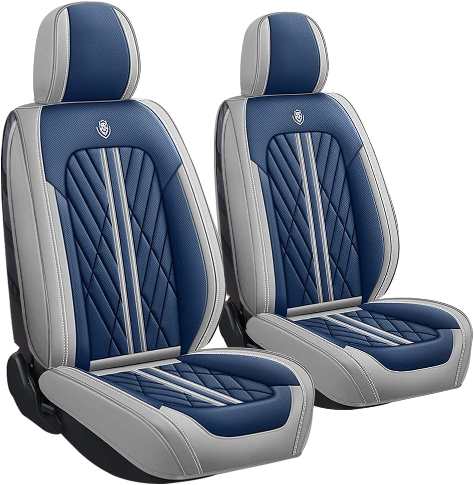 GKreeyen Funda de asiento de automóvil para Dodge Challenger 2008-2023, 2 asientos, de piel napa, impermeable, antideslizante, compatible con bolsa