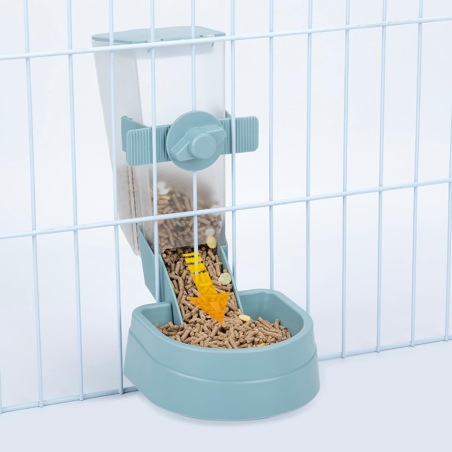 Comedero colgante de alimentos para mascotas para jaulas y jaulas, alimentador de jaula para mascotas para animales pequeños, gatos, cachorros,