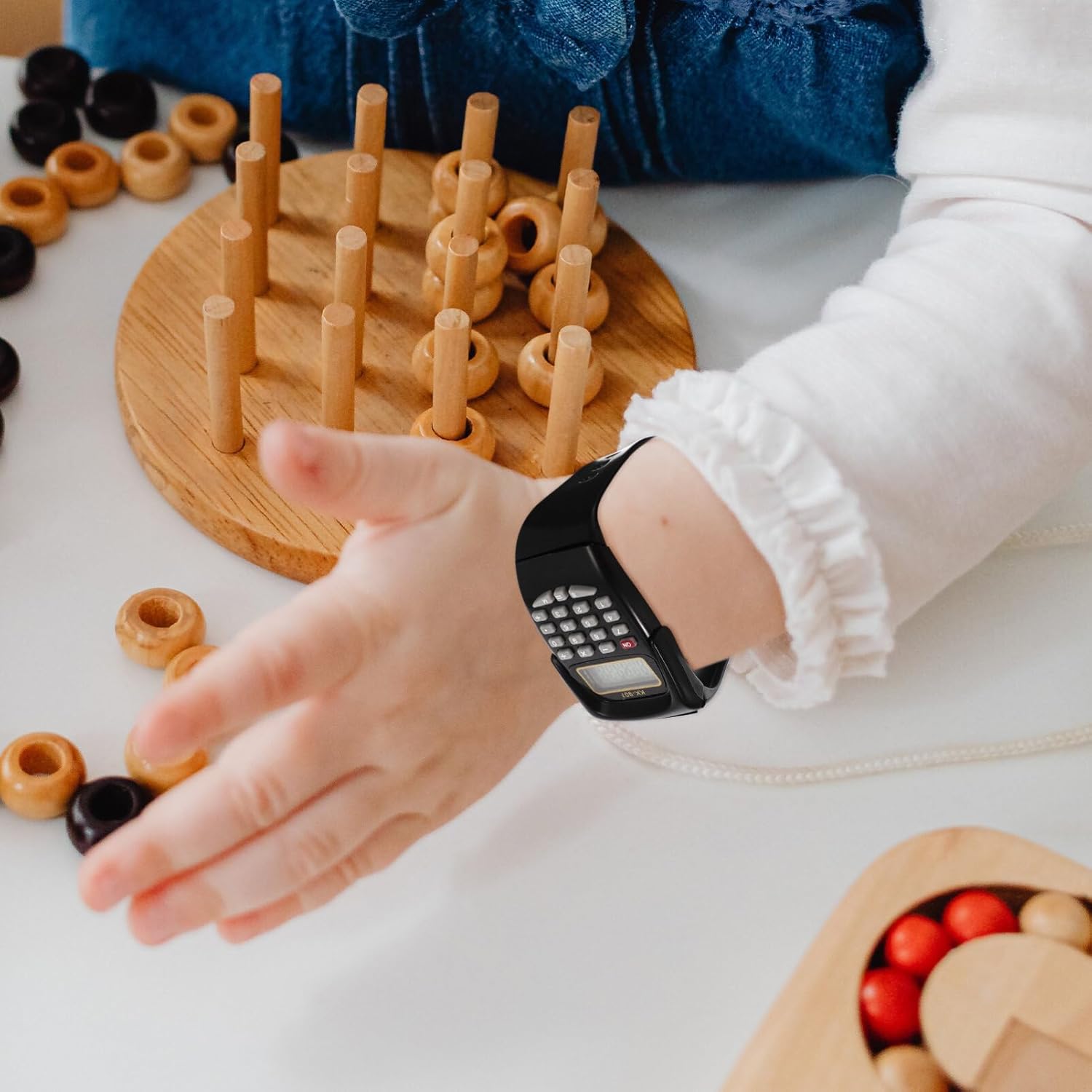 Reloj de calculadora para hombre, reloj digital, reloj de pulsera con función geométrica de operación, calculadora financiera con correa de resina