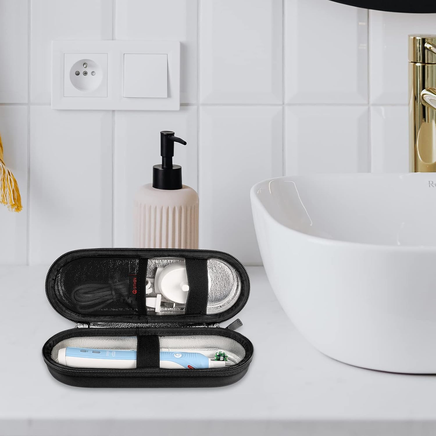 SITHON Funda de viaje rígida para Oral-BOral-B Pro SmartseriesPhilips Sonicare cepillo de dientes eléctrico protector limpio, funda protectora a