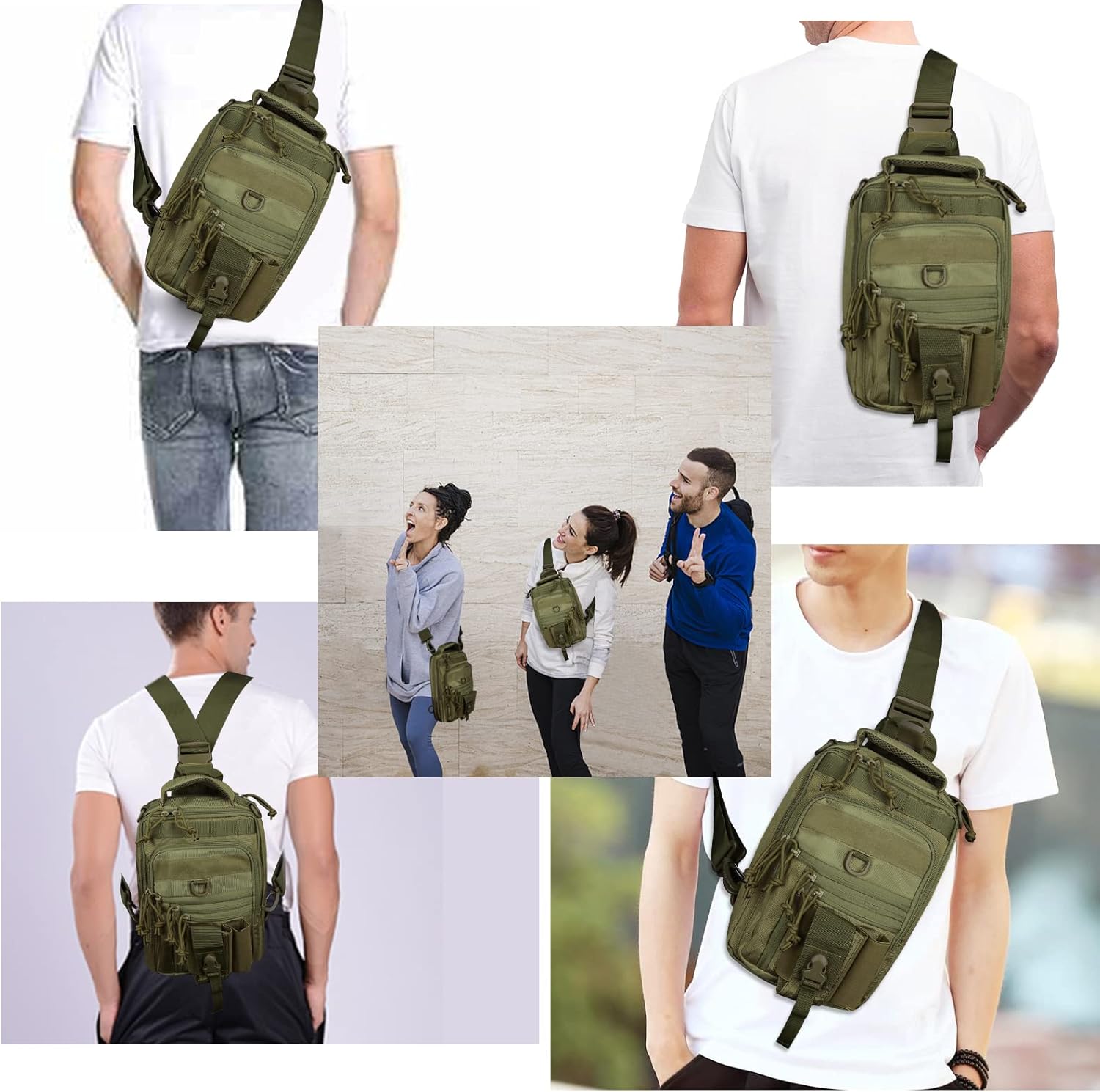 DegeTMVe Funda de pistola doble para el pecho, bolsa de transporte oculta, bandolera, pistola táctica, mochila convertible para disparos, caza
