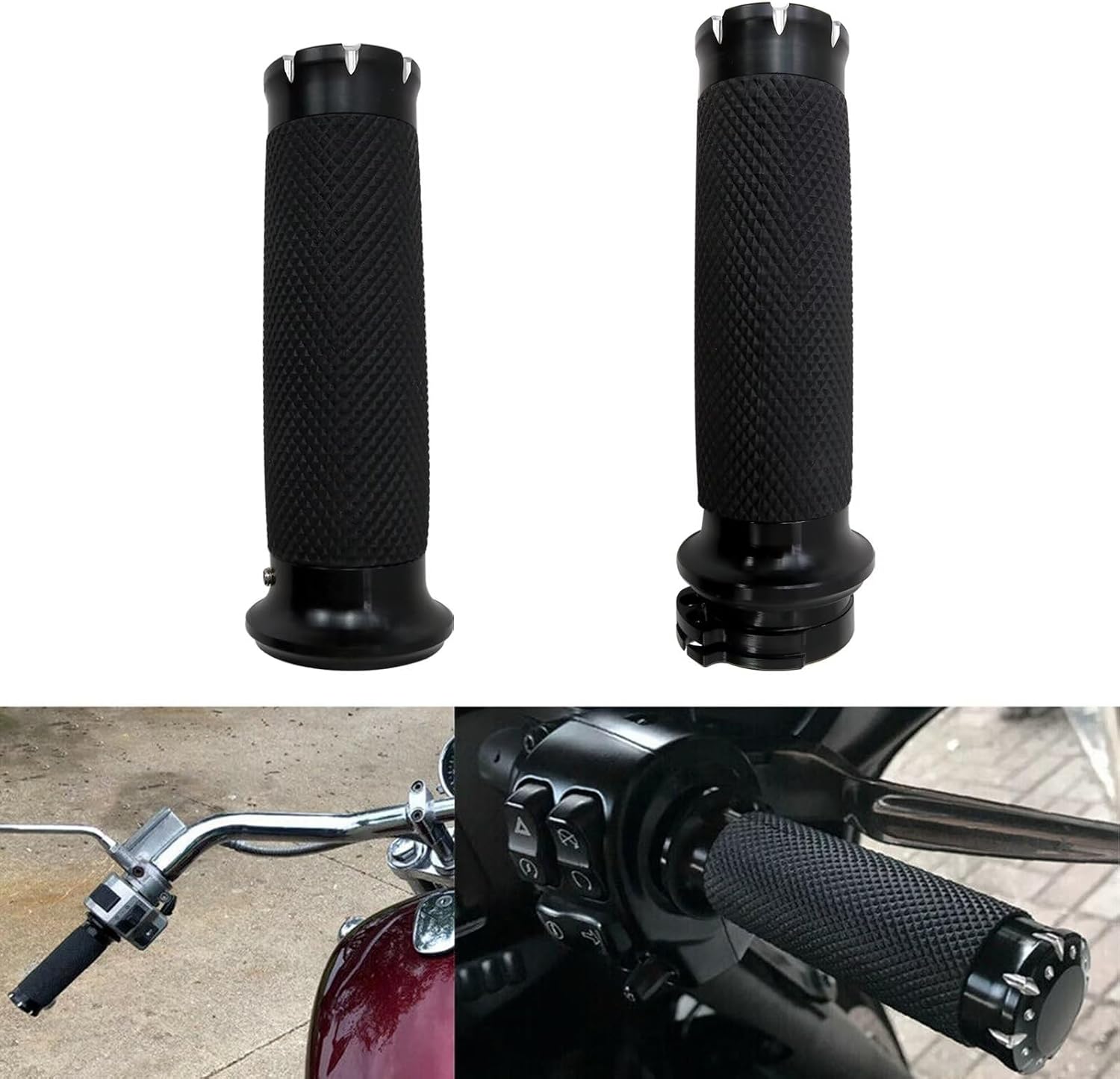 1 par de empuñaduras de motocicleta de 1 pulgada para Suzuki Intruder 1400 VS1400GLP 1998-2004