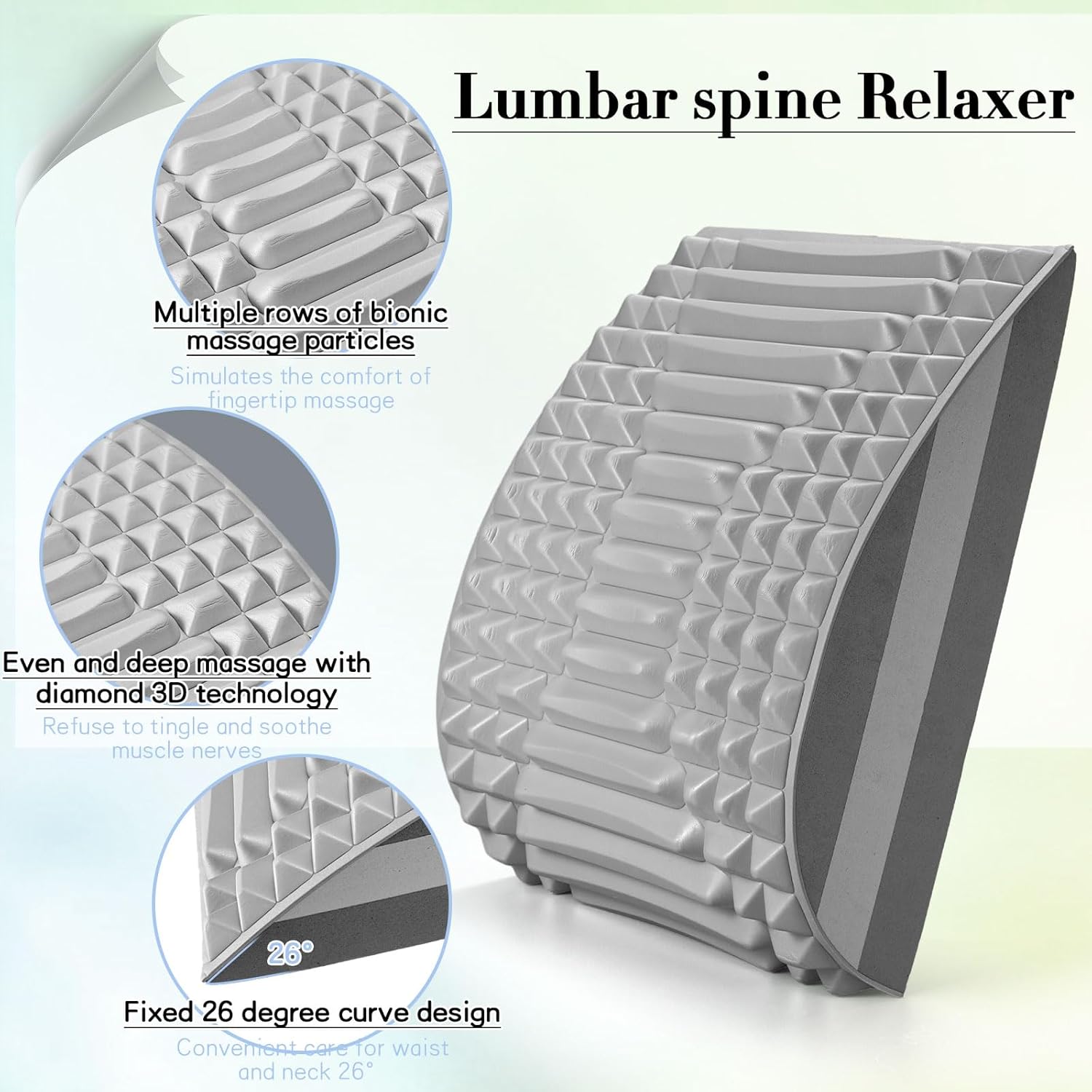 2 piezas de estiramiento de espalda y cuello para alivio del dolor de espalda baja, estirador de cuello, almohada ajustable para escoliosis, hernia
