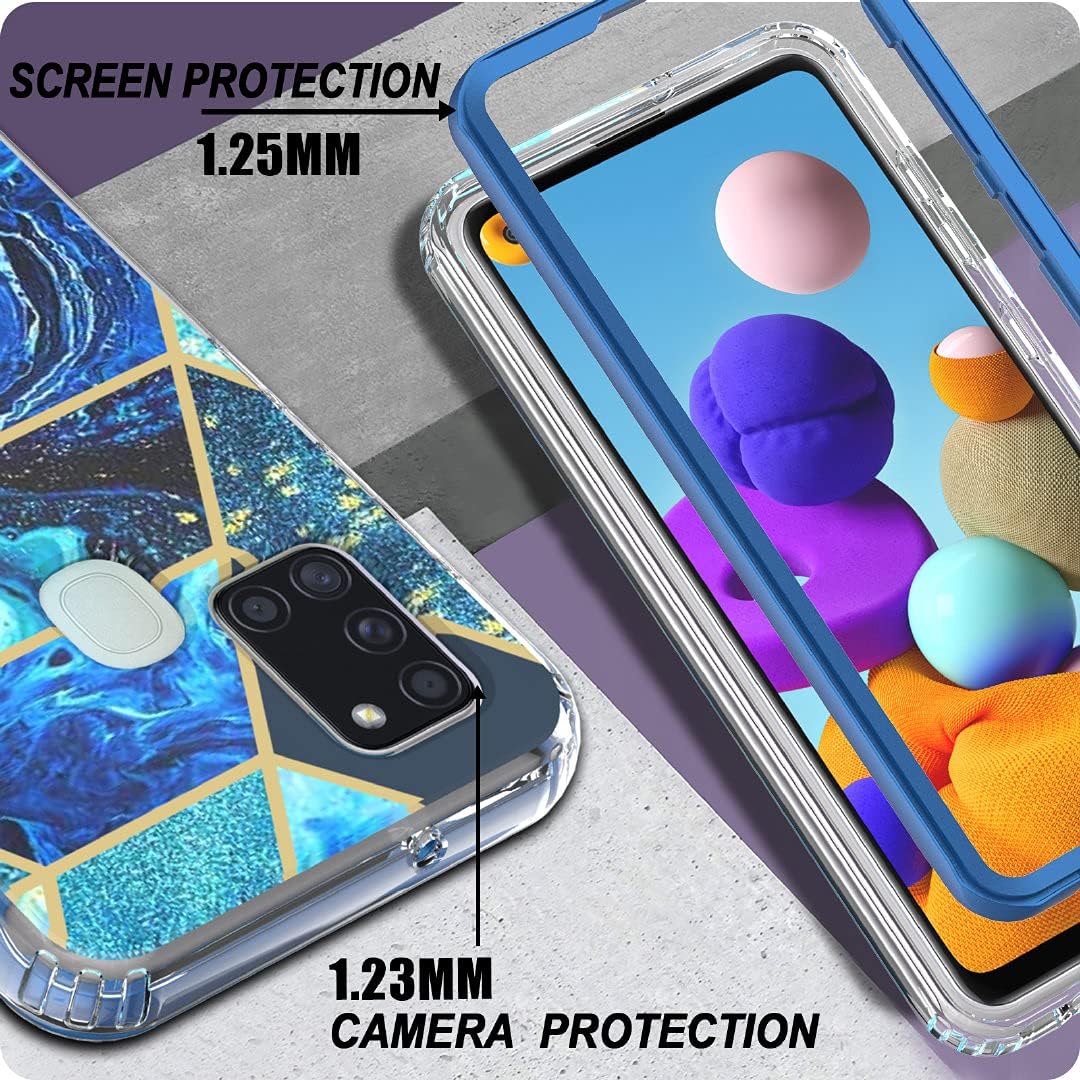 Jelly Galaxy A21S – Funda protectora de cuerpo completo antiarañazos para Samsung Galaxy A21S (no es compatible con Galaxy A21) con diseño de