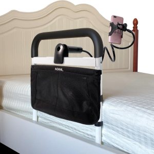 Rieles de cama para adultos mayores de seguridad con alturas ajustables, bolsillo de almacenamiento de asistencia, barandillas laterales para Rieles de cama para adultos mayores de seguridad con alturas ajustables, bolsillo de almacenamiento de asistencia, barandillas laterales para