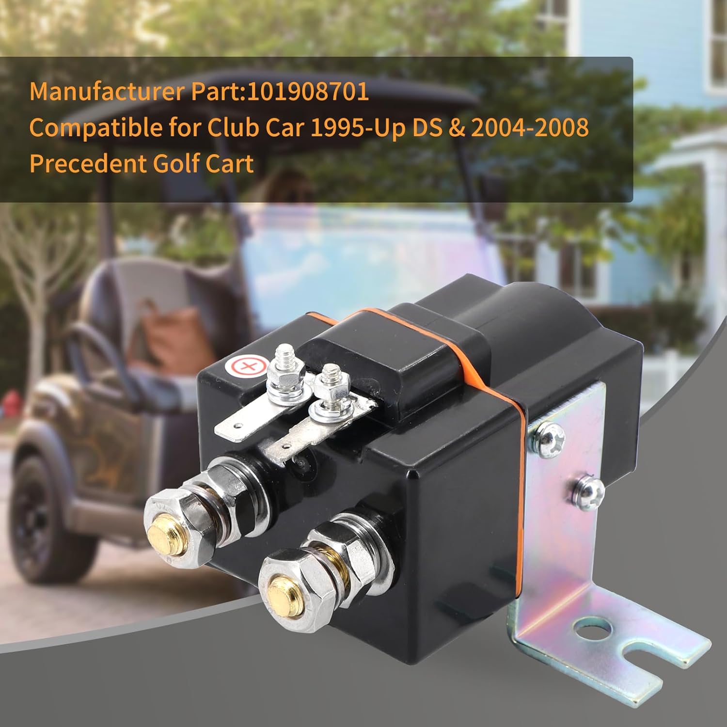 Dokili Relé solenoide de arranque de 48 V Wresistencia para Club Car 1995 en adelante DS y carrito de golf precedente 2004-2008 101908701 102774701