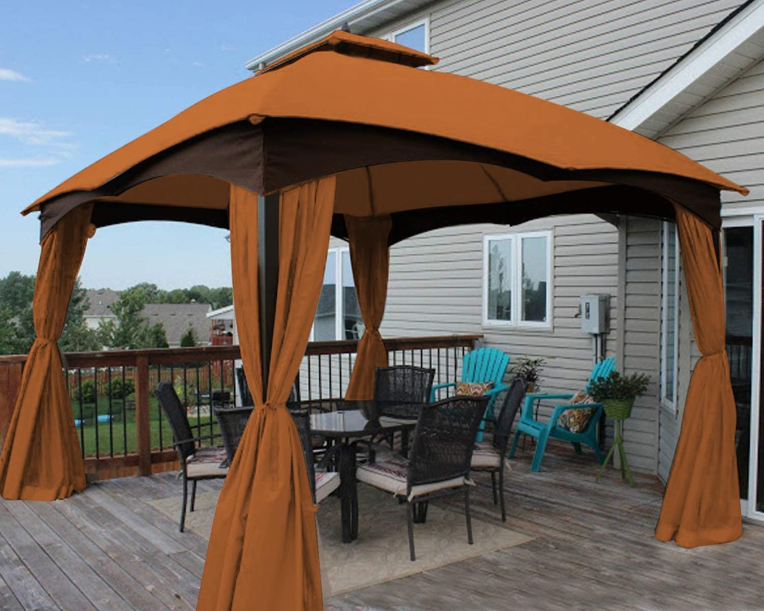 Eurmax- Toldo de repuesto para gazebo Lowe’s Allen Roth 10 x 12 #GF-12S004B-1