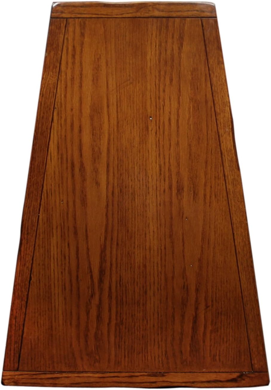 Leick – Mesa auxiliar reclinable con cuña de roble rústico