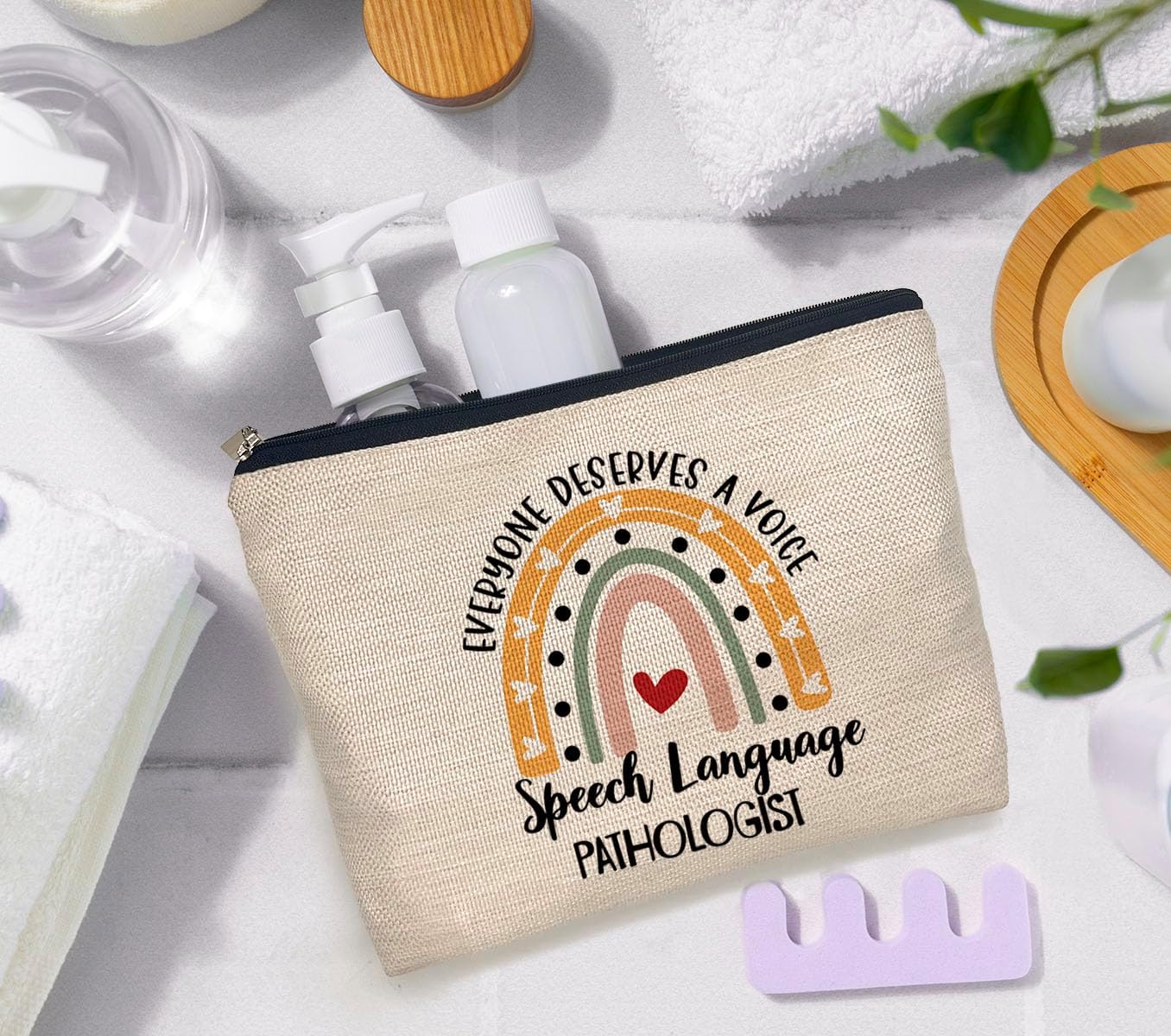 Regalos para patólogos del habla, regalos para patólogos del habla, regalos de Slp, bolsa de patólogo del habla y lenguaje, bolsa de maquillaje SLP,