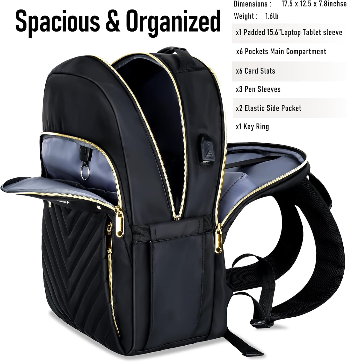 Mochila negra para mujer, mochila escolar para niñas, mochila para libros, bolsa de libros para niños, mochilas escolares para escuela secundaria