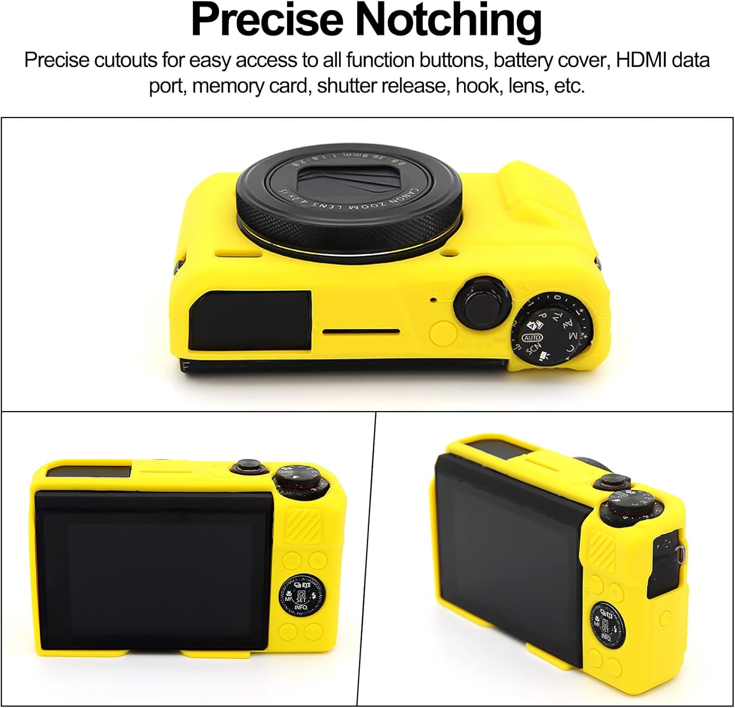 G7X Mark II Case G7X Mark III Case G7X Funda de silicona para cámara G7X, funda protectora de silicona suave para cámara réflex digital Canon