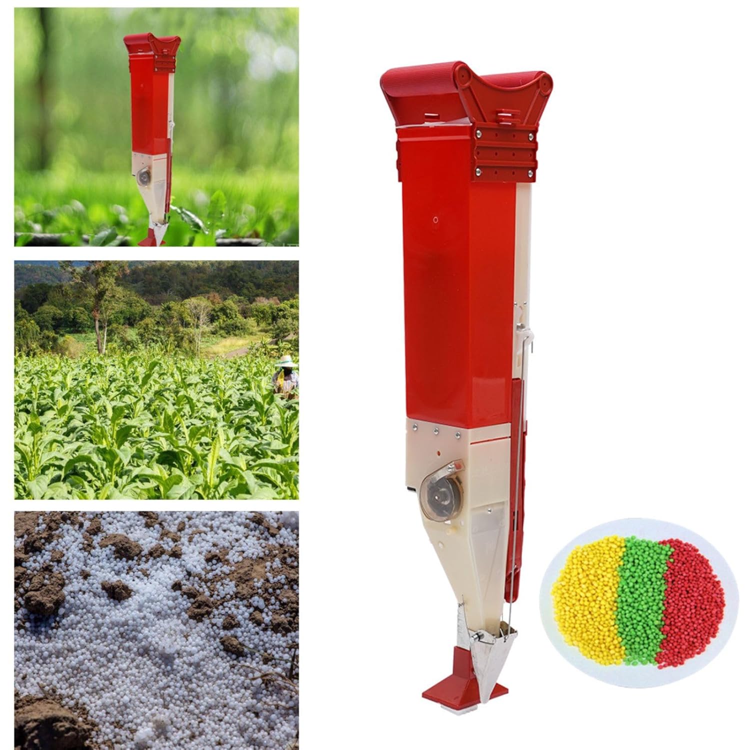 Máquina aplicadora de fertilizante ajustable, aplicador de fertilizante de un solo barril, aplicador de fertilizante portátil, herramientas de