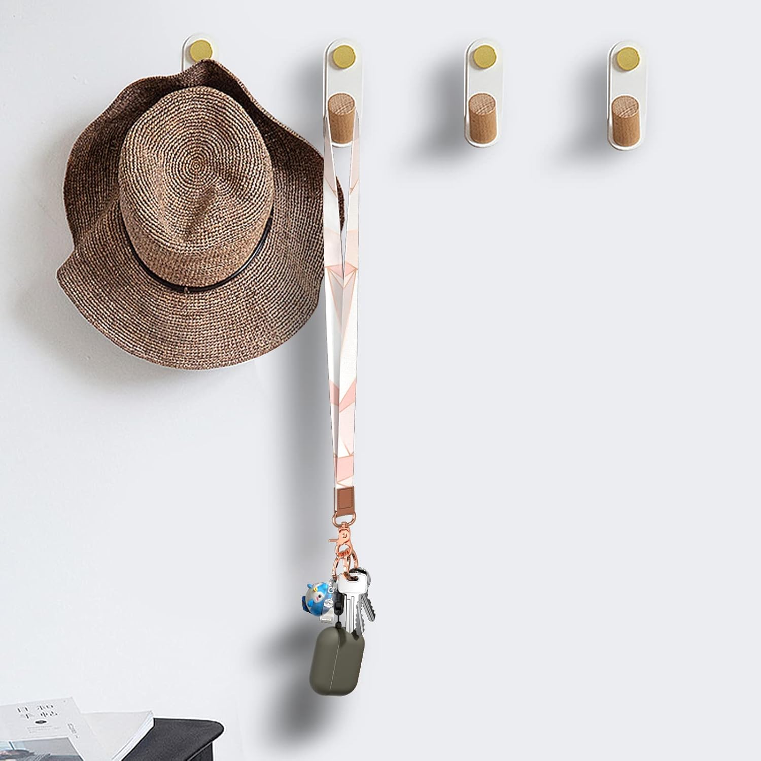 Rimilak Llavero con cordón para el cuello, correa de cordón larga para mujeres y hombres, llaves de automóvil, insignias de identificación,