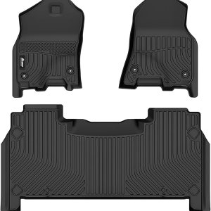 IKON MOTORSPORTS Alfombrillas de suelo de TPE 3D, compatibles con Ram 1500 Crew Cab 2019-2023, revestimientos de piso antideslizantes impermeables IKON MOTORSPORTS Alfombrillas de suelo de TPE 3D, compatibles con Ram 1500 Crew Cab 2019-2023, revestimientos de piso antideslizantes impermeables