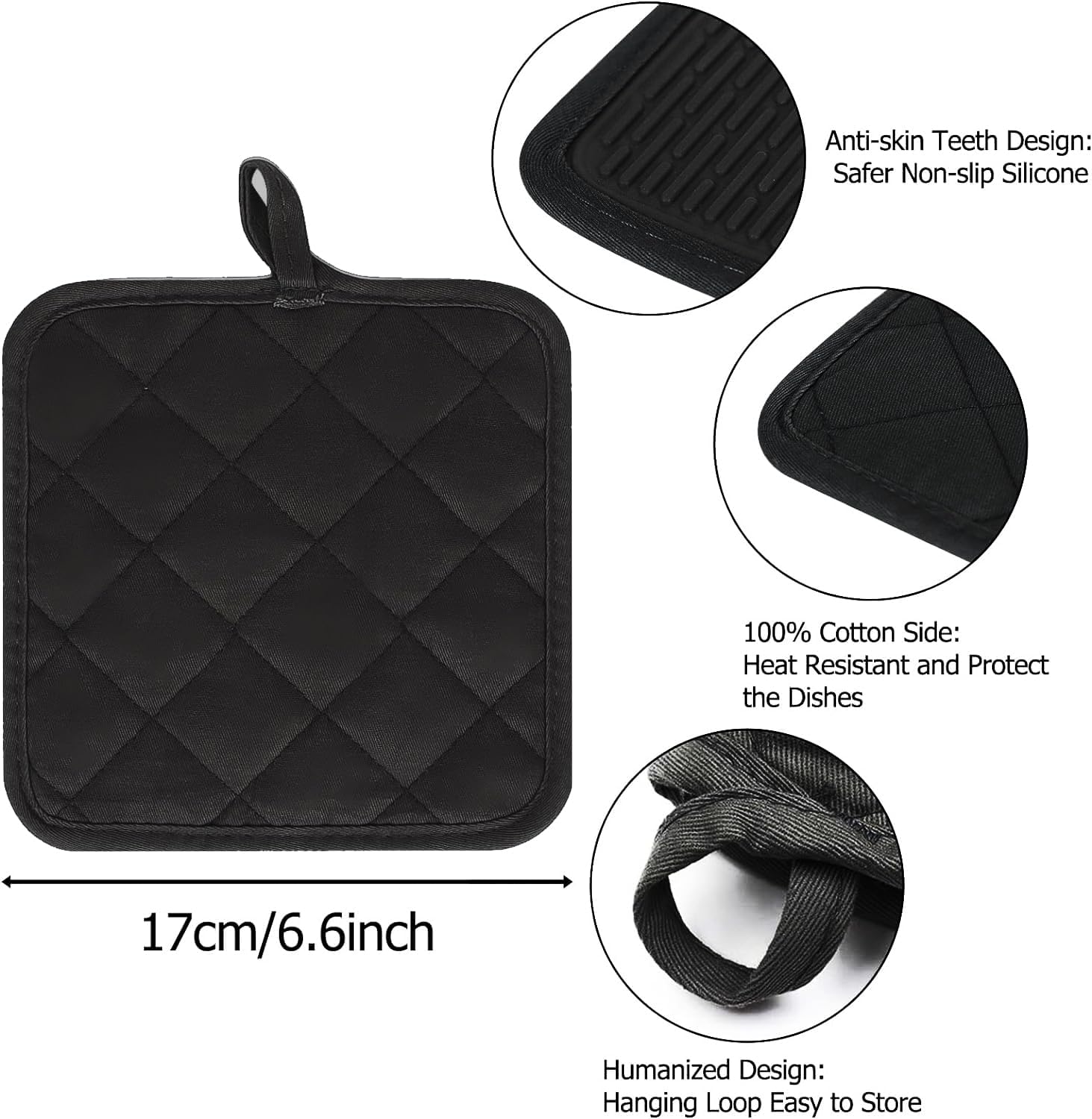 1 par de guantes cortos para horno con soporte para ollas, guantes de silicona para horno de cocina, resistentes al calor, 500 , mini guantes para