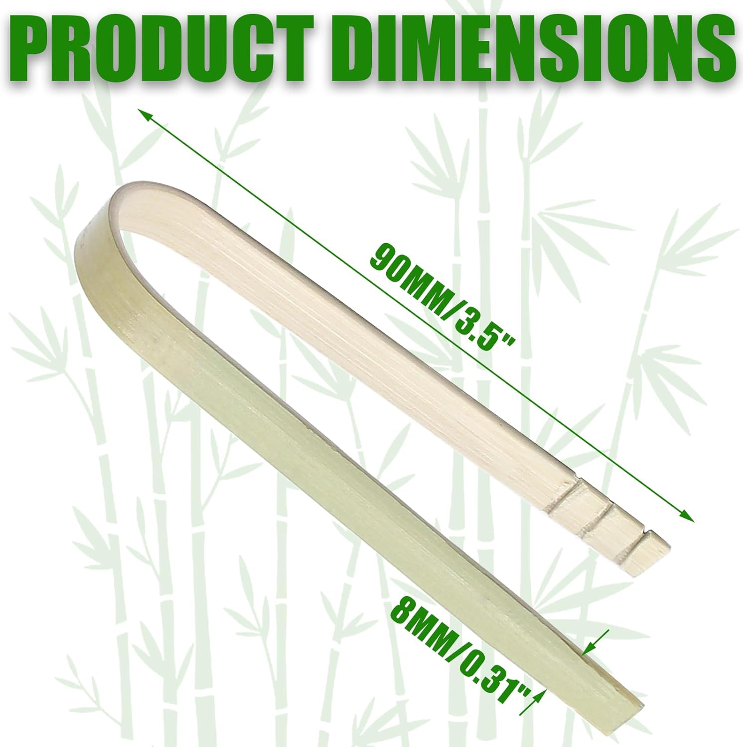 40 pinzas de bambú de 3.5 pulgadas para tostadas de bambú, pinzas de cocina de madera, utensilios de cocina para cocinar, tostadas, pan, magdalenas