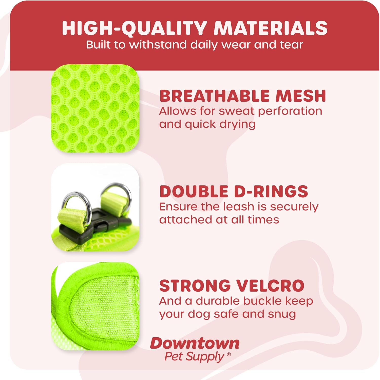 Downtown Pet Supply – Arnés ajustable para perro con chaleco acolchado, sin tirones, fácil de poner, para perros pequeños, medianos y grandes