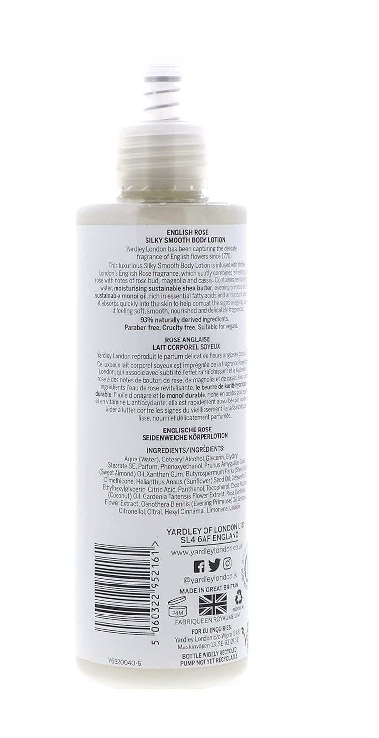 YARDLEY by Yardley – Loción corporal rosa inglesa de 8.4 onzas (nuevo embalaje) para mujer (paquete de 5)