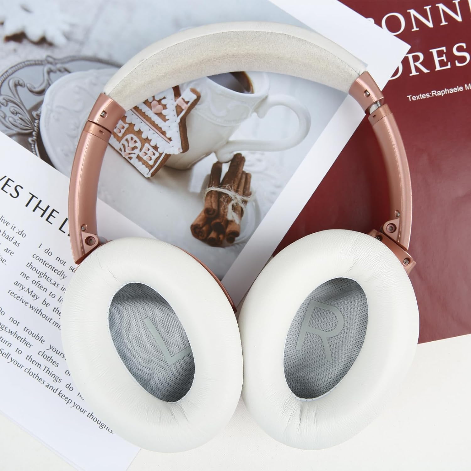 Almohadillas para los oídos Bose QuietComfort 45 QC45 QC35 ii QC35 de piel de cordero almohadillas de cuero de cordero profesionales de repuesto con