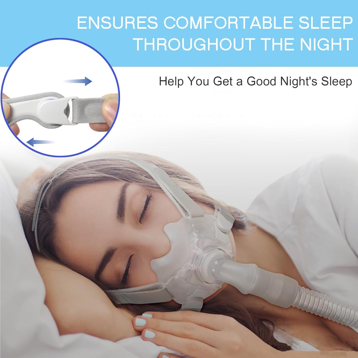 Clips de protección para la cabeza de Cpap de desconexión rápida, máscara magnética compatible con Whit AirFit F20 F30 N20, máscara compatible con
