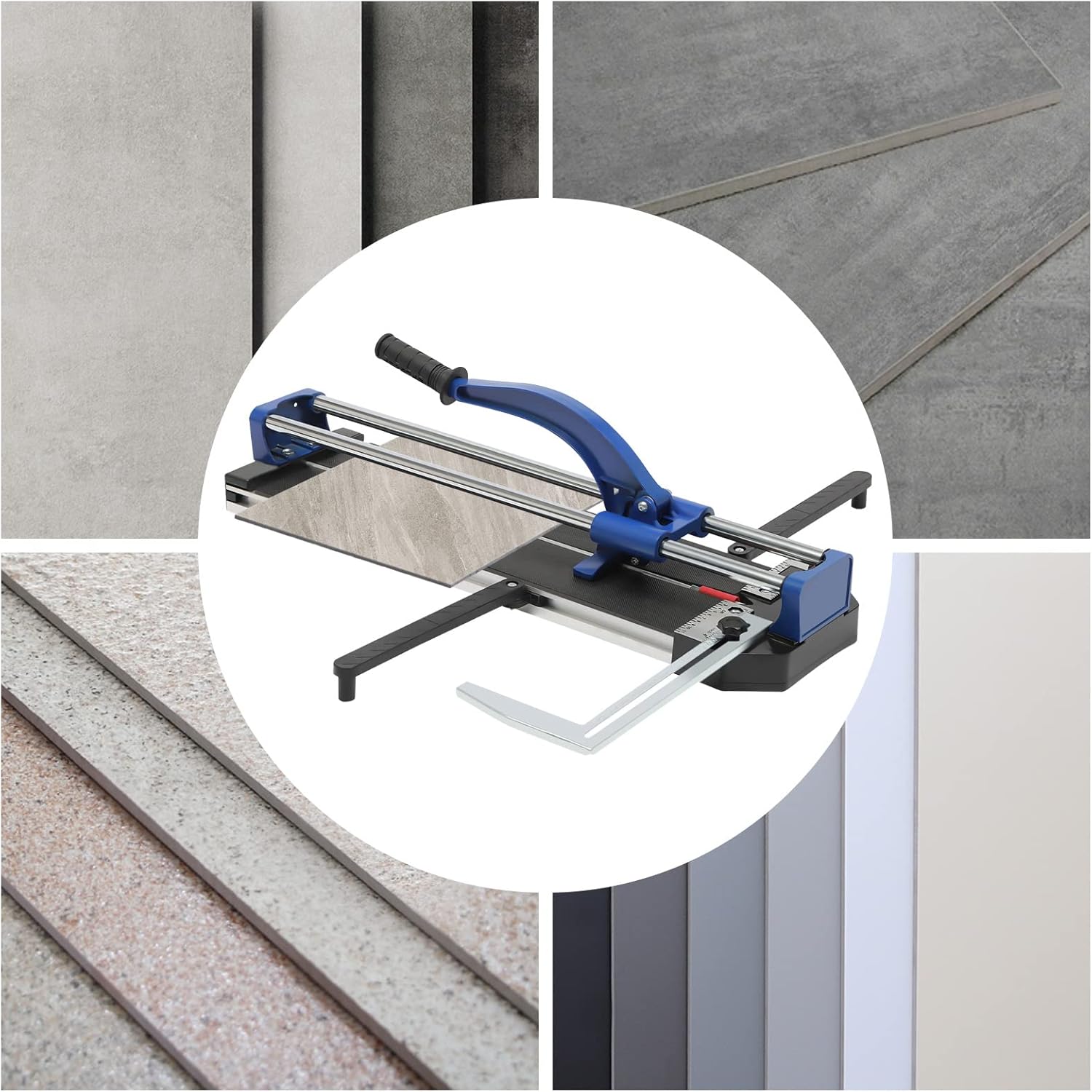 Cortador manual de azulejos de 31 pulgadas con rueda de aleación de tungsteno, grosor de 35 pulgadas, 23.6 pulgadas de ancho, regla de medición