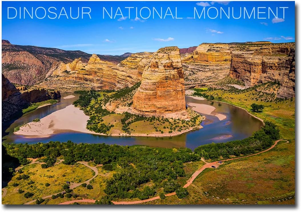 Imán para nevera de viaje con monumento nacional de dinosaurio, tamaño 2.5″ x 3.5″