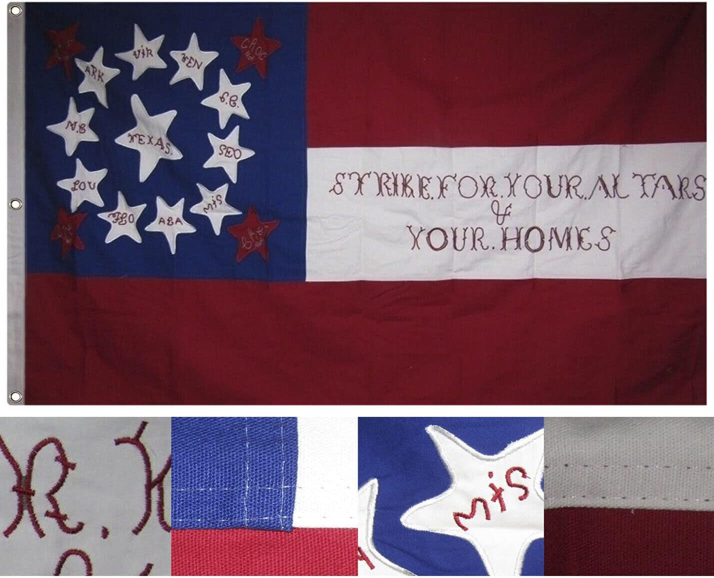 Premium 3×5 Embroidered 10th Cavalry Regiment 100% Cotton Flag 3’x5′ 3 clips