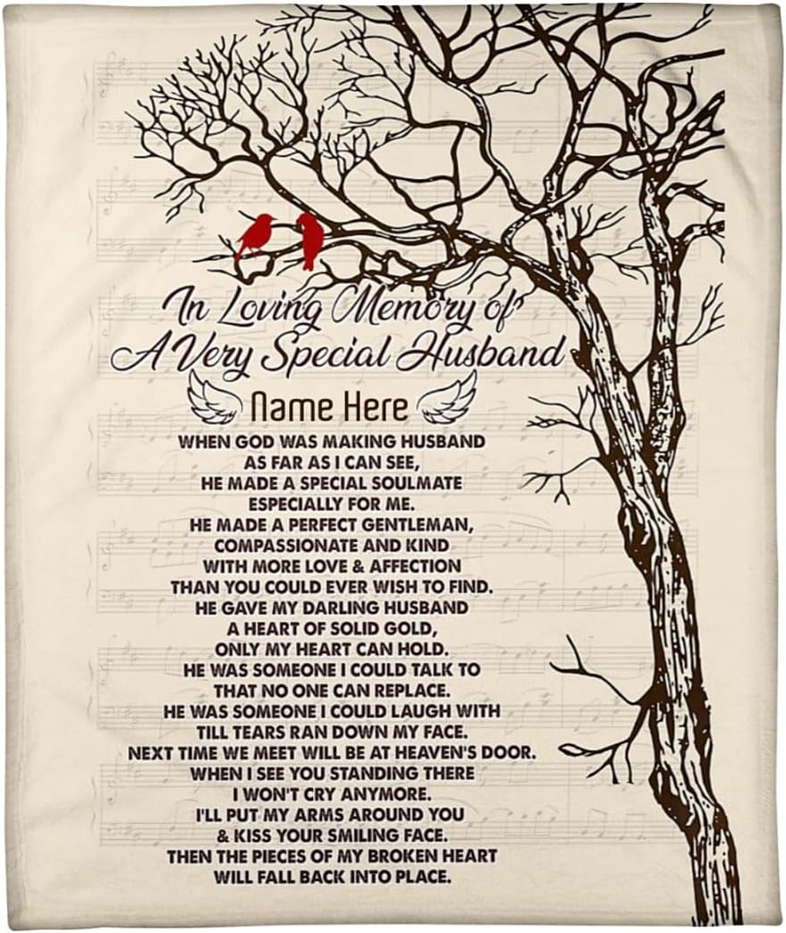 105Centuria Fakir Shop Piece of My Broken Heart Will Fall Back Into Place – Personalizar, manta, regalo conmemorativo, recuerdo, pérdida de familia,