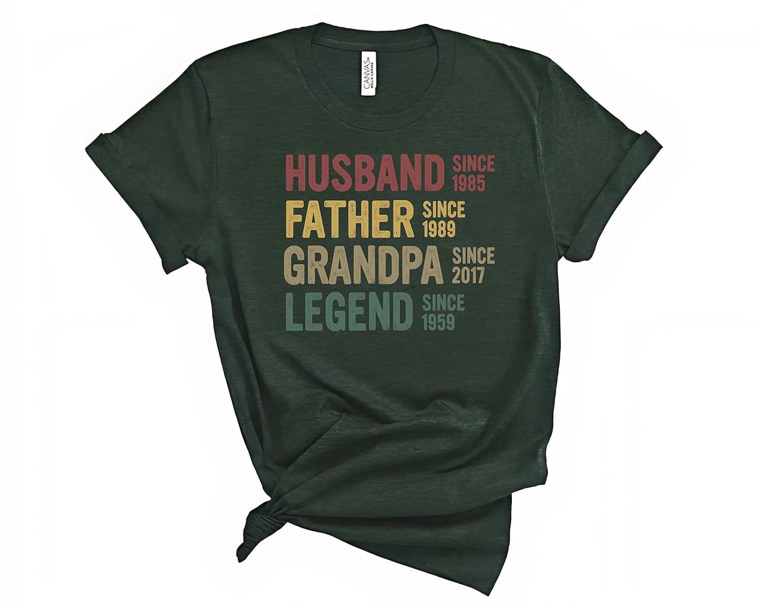 Personalized Date Husband Father Grandpa Legend Shirt, Creative Fathers Day Gift T-Shirt, Customized Parent Husband Since T-shirt, Gift for Dad,
