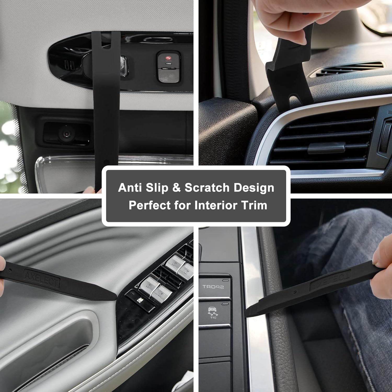XBRN Kit de herramientas de extracción de moldura automática, kit de herramientas de 13 piezas de panel de automóvil, puerta y ventana, juego de