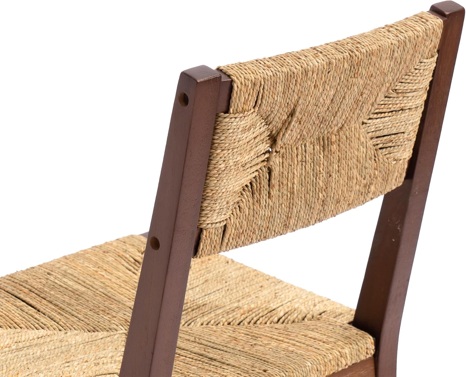 XINNAN Juego de 2 sillas de comedor, sillas de comedor modernas de mediados de siglo, sillas de cocina y comedor, asientos tejidos a mano con marco