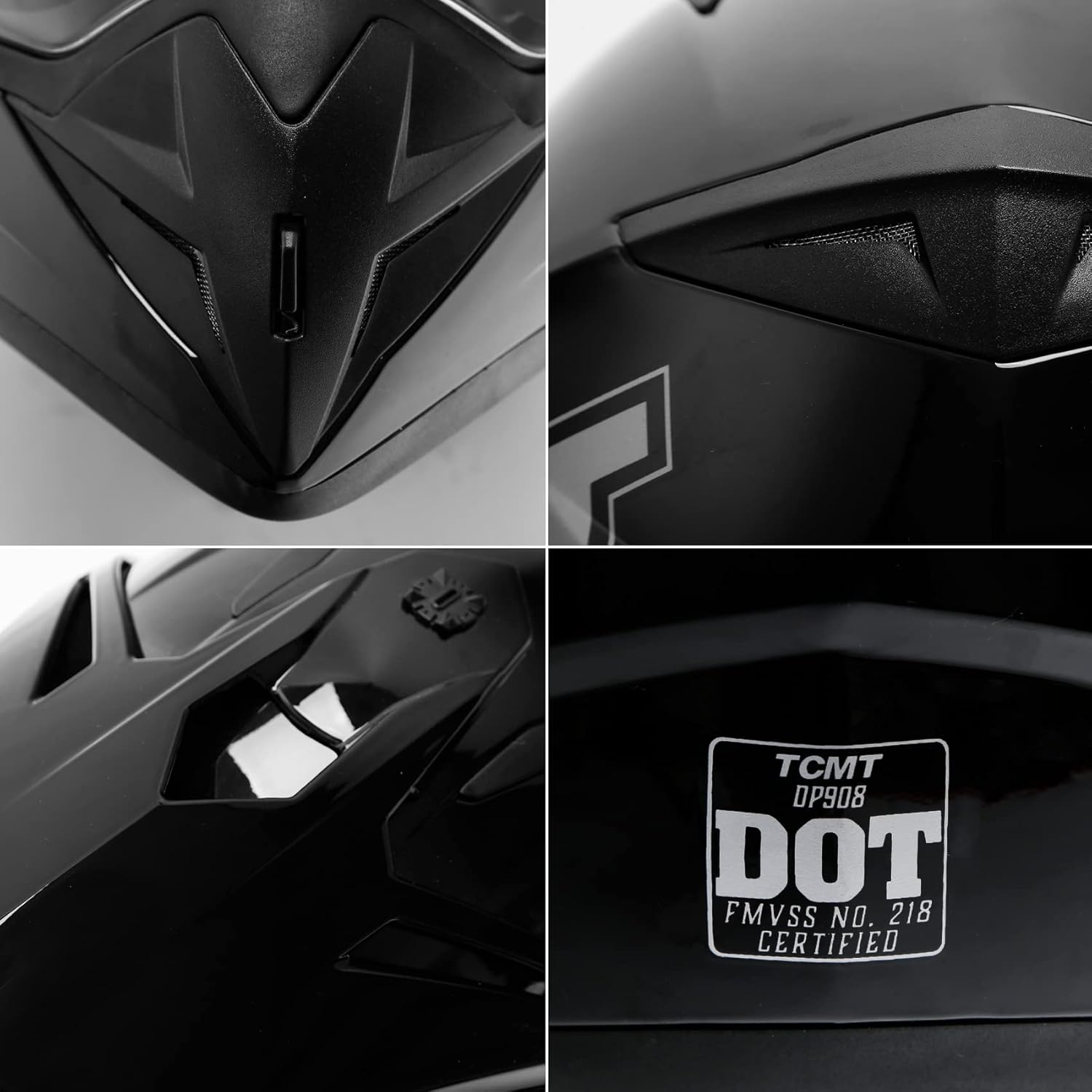TCMT – Casco MX de cara completa para motocicleta, motocross, ATV, bicicleta de montaña, para hombres y mujeres, aprobado por DOT