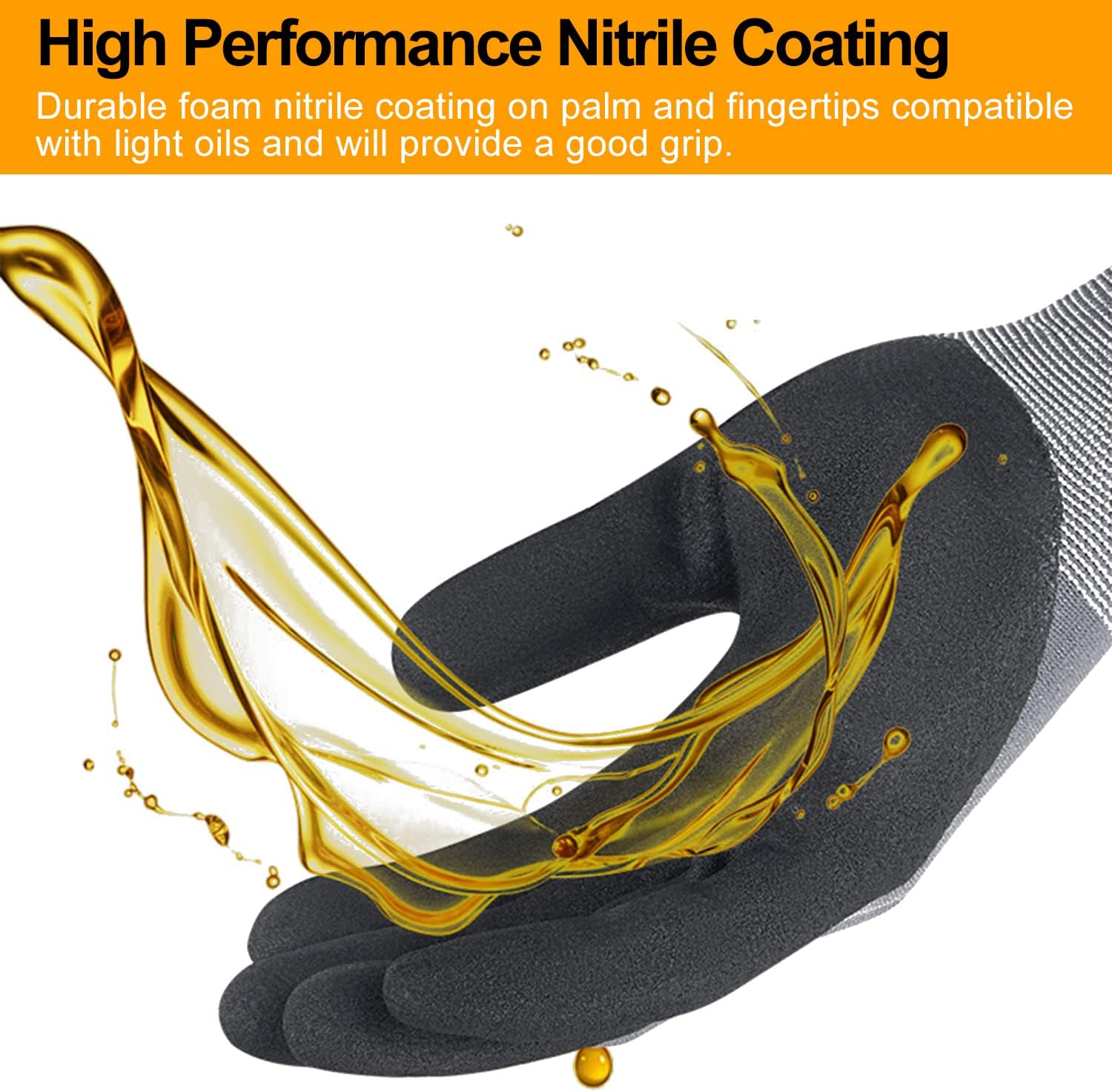 Guantes de trabajo de seguridad con revestimiento de nitrilo de microespuma, 361236 pares, guantes de trabajo de nailon transpirable para hombres y