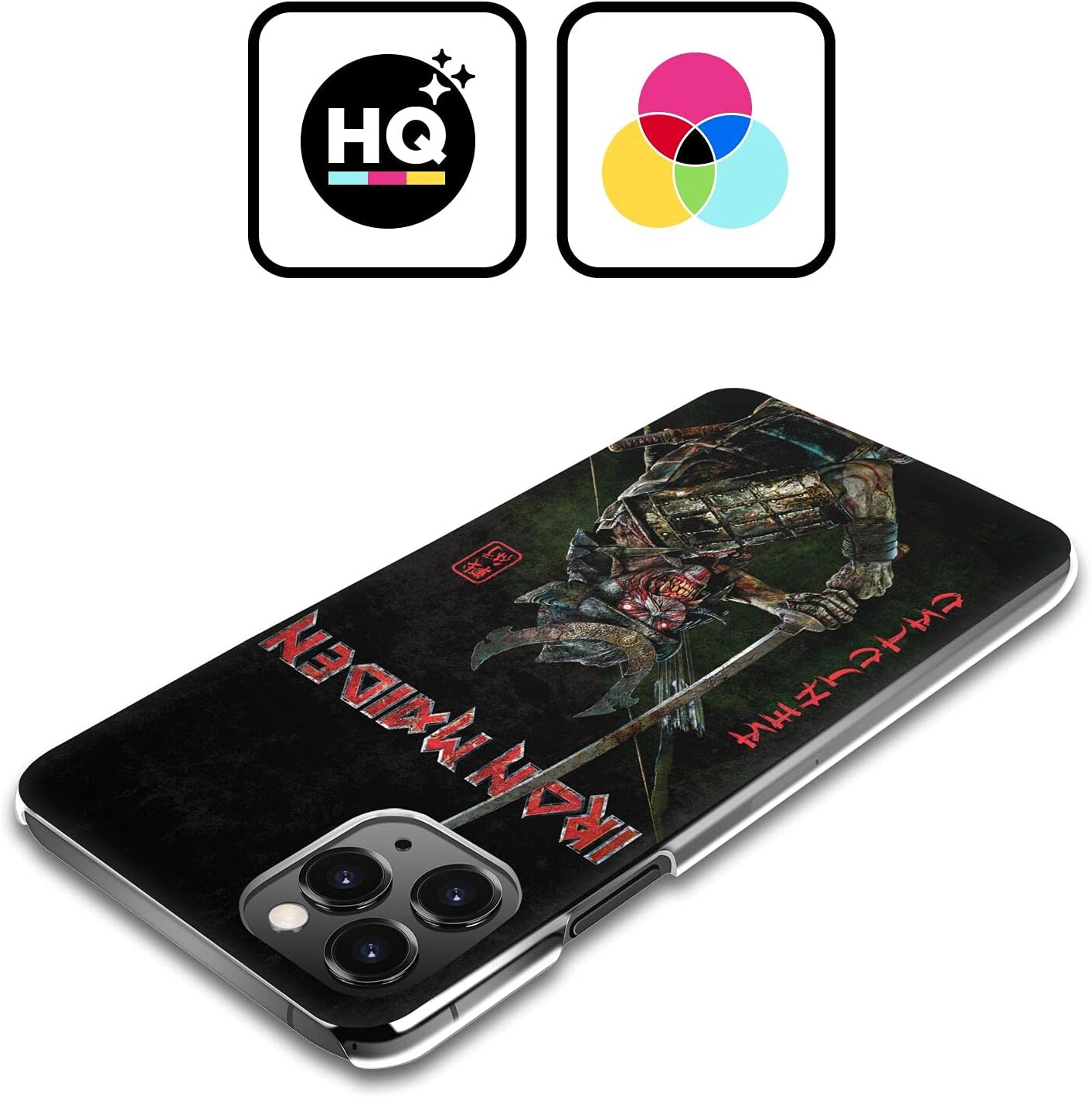 Head Case Designs Funda rígida Senjutsu con licencia oficial de Iron Maiden, compatible con Apple iPhone 15 Pro Max