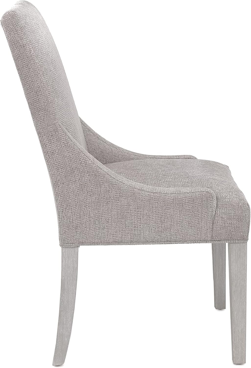Marie – Colección de comedor tapizada, juego de 2 sillas de cocina, asiento de 18 pulgadas de ancho x 19 pulgadas de profundidad, gris grafito