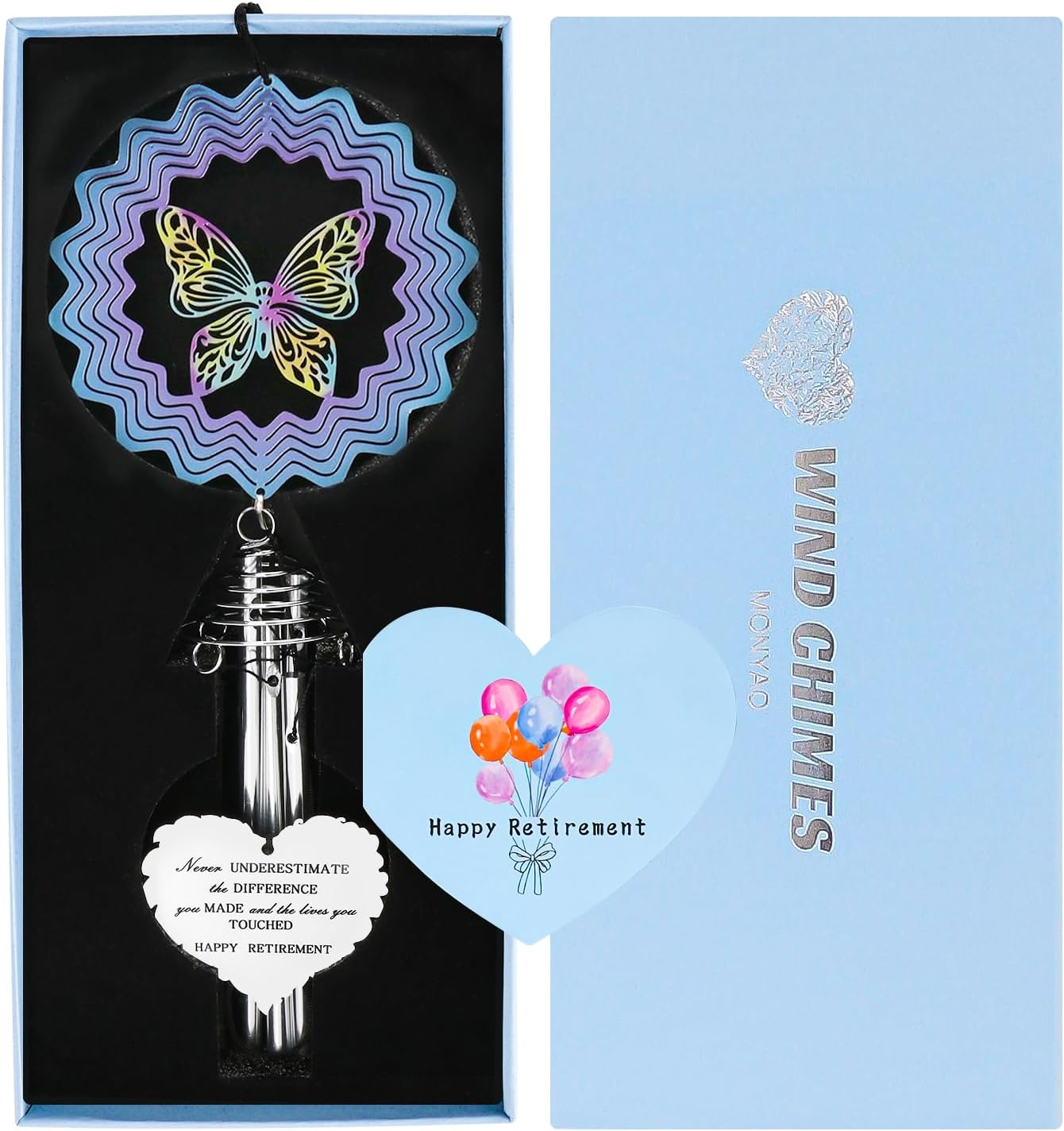 Campanilla de viento de jubilación, regalos de jubilación para mujeres, profesores, enfermeras, regalos para jubilados para compañeros de trabajo,