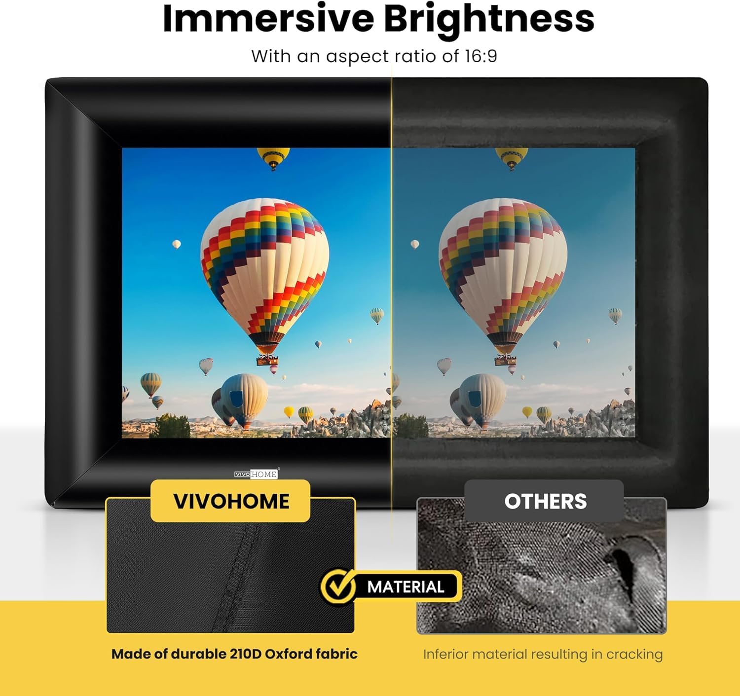 VIVOHOME Pantalla de proyector inflable de 20 pies para exterior, pantalla de cine inflable para uso al aire libre, pantalla de TV Mega grande con